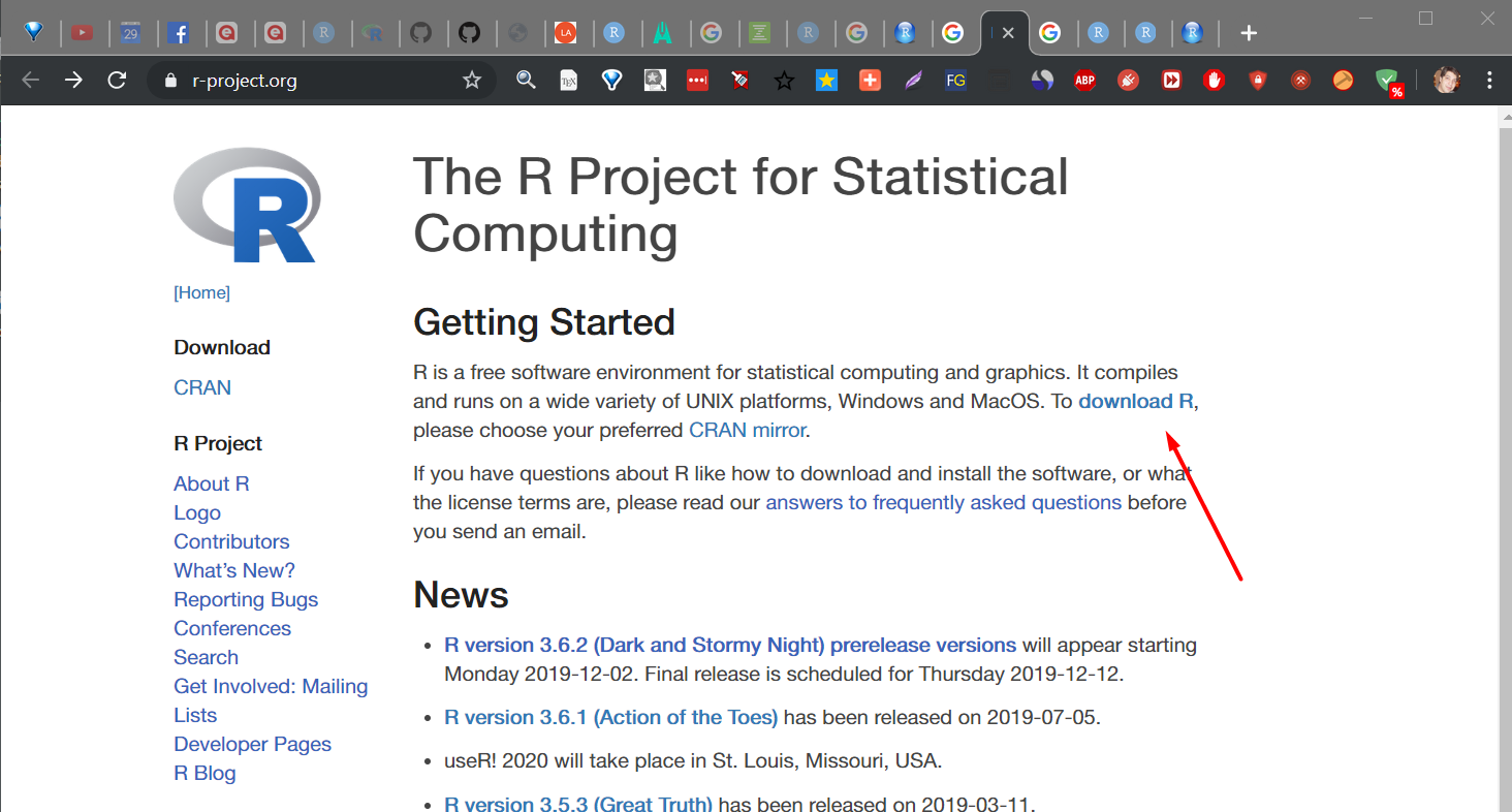 Fig. 5: R Project for statistical computing homepage