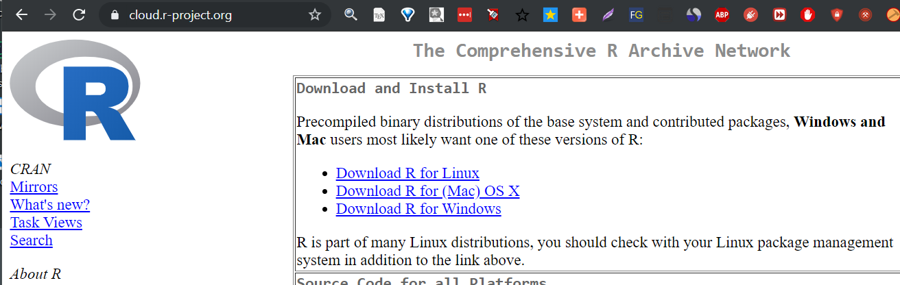 Fig. 7: The webpage with download links